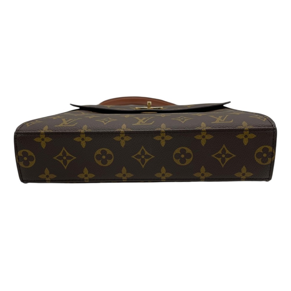 LOUIS VUITTON Louis Vuitton Monogram Malesherbes Handbag M51379 Brown Leather... - Picture 8 of 16